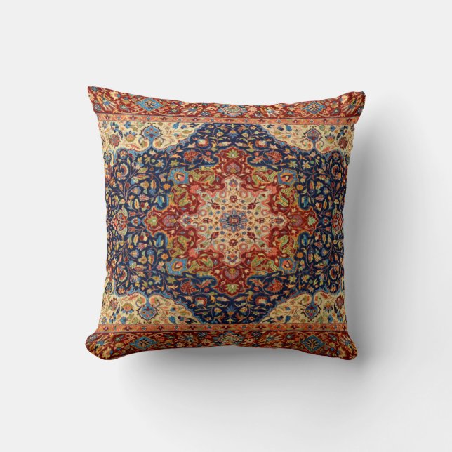 Oriental Persian Turkish Carpet Pattern Cushion (Front)