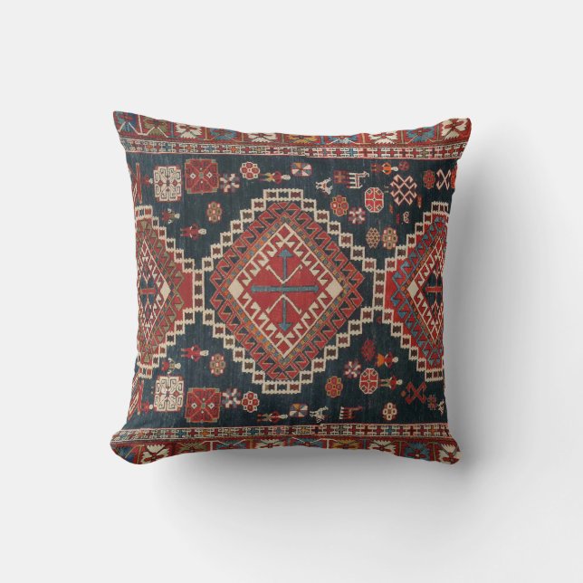 Oriental Persian Turkish  Karbistan Carpet Cushion (Front)