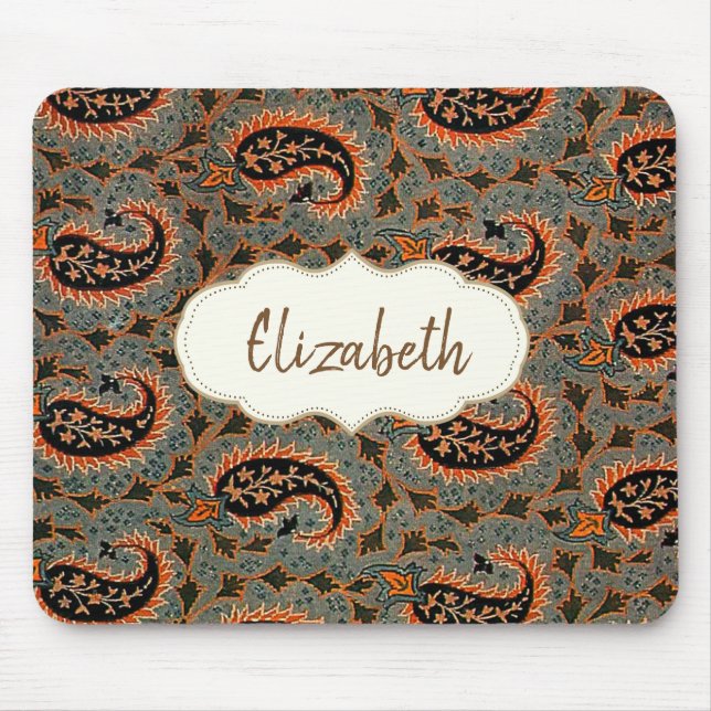 Oriental Persian , Turkish Paisley  -Personalised Mouse Pad (Front)