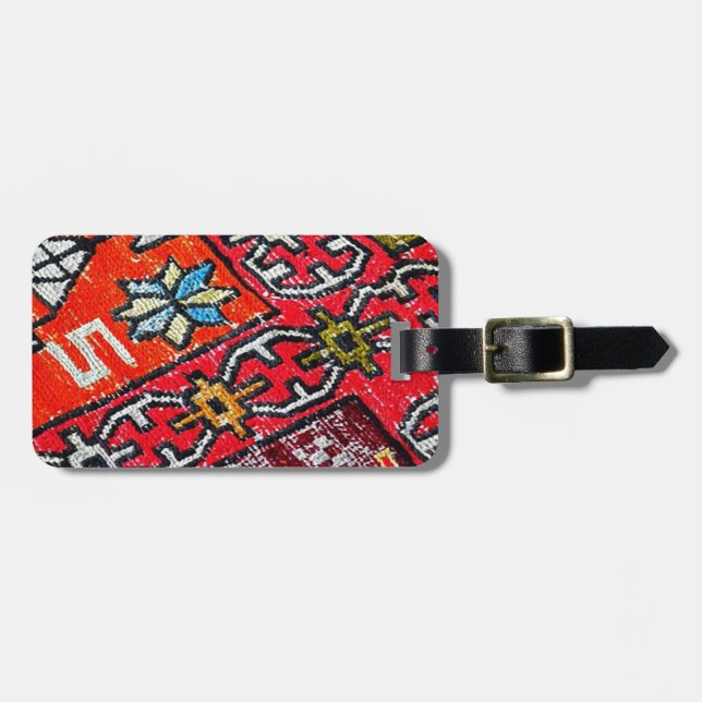 Oriental Persian , Turkish Pattern, Carpet Luggage Tag (Front Horizontal)