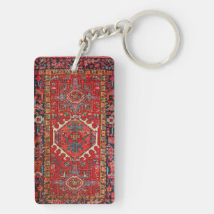 Oriental Persian Turkish  Pattern,Carpet, Red Key Ring
