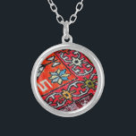 Oriental Persian , Turkish Pattern, Carpet Silver Plated Necklace<br><div class="desc">Antique Persian pattern.</div>