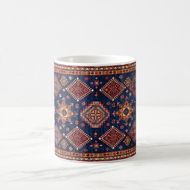 Oriental Persian Turkish Rug  Pattern Coffee Mug (Center)