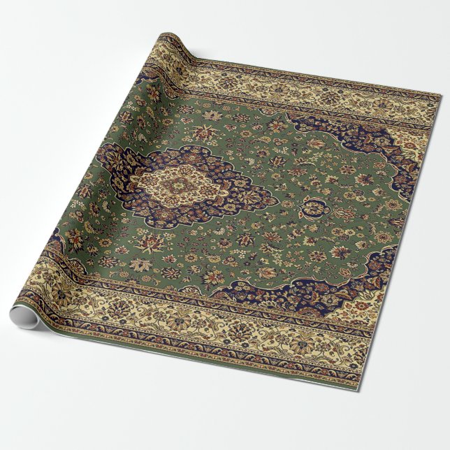 Oriental Persian Turkish Rug Wrapping Paper (Unrolled)