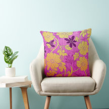 ORIENTAL Pink Golden Pattern - Pillow