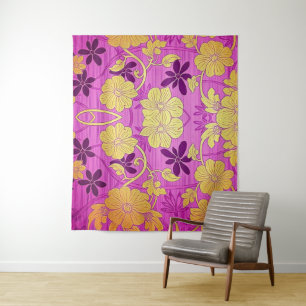 ORIENTAL Pink Golden Pattern - Tapestry