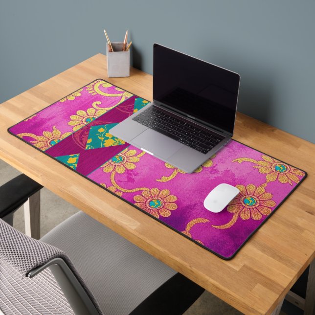 ORIENTAL Pink Turquoise - Deskmat, Mouse Pad (Office 2)