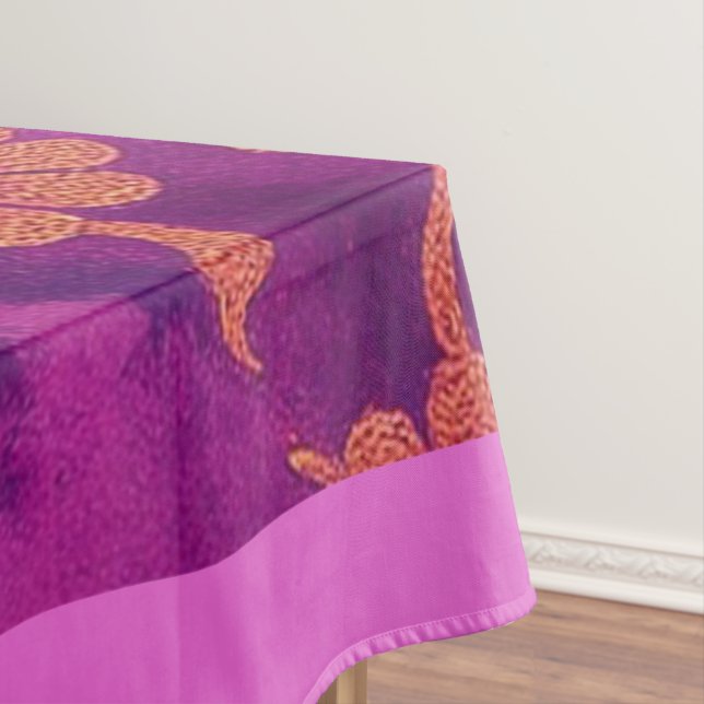 ORIENTAL Pink Turquoise Floral - Tablecloth (In Situ)