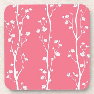 Oriental plum blossom pattern coaster