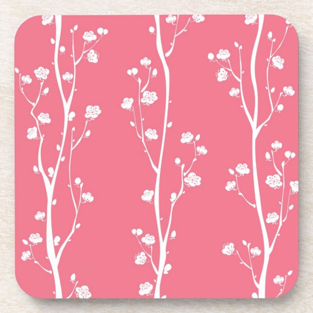 Oriental plum blossom pattern coaster (Front)