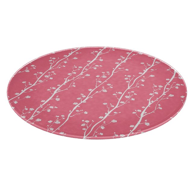 Oriental plum blossom pattern cutting board (Corner)
