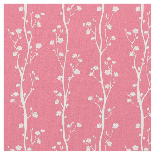 Oriental plum blossom pattern fabric (Close Up)