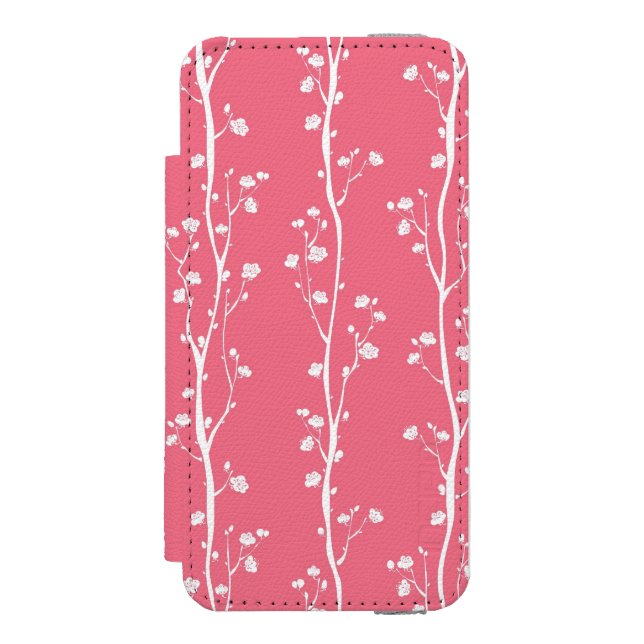 Oriental plum blossom pattern incipio iPhone wallet case (Folio Front)