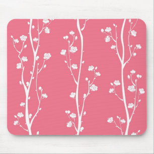Oriental plum blossom pattern mouse pad