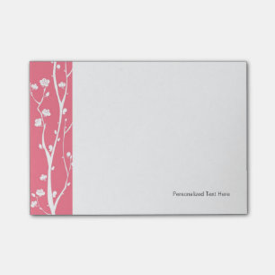 Oriental plum blossom pattern post-it notes