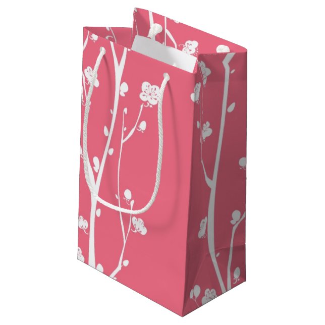 Oriental plum blossom pattern small gift bag (Back Angled)