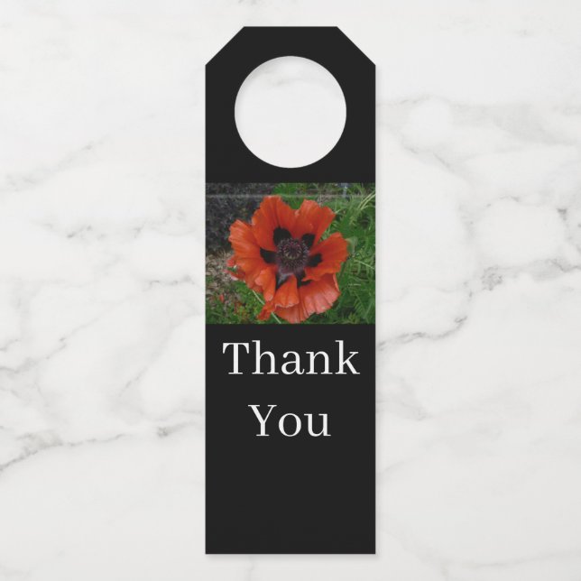 Oriental poppy    bottle tag (Front)