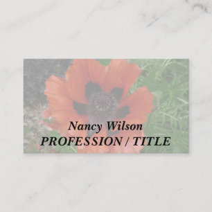 Oriental poppy  business card