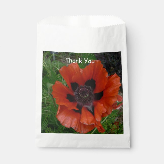 Oriental poppy    favour bag (Front)