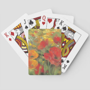 Oriental Poppy Field Playing Cards
