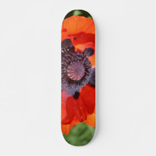 Oriental Poppy Flower Skateboard