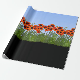 Oriental Poppy Garden Wrapping Paper