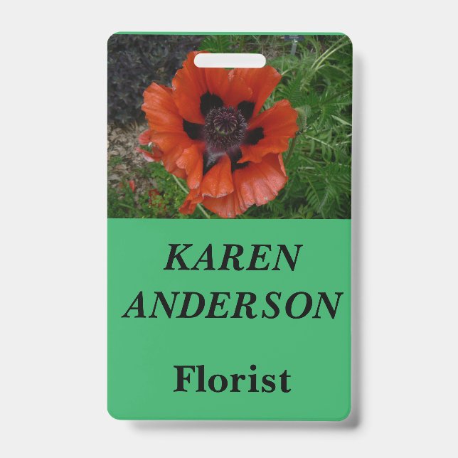 Oriental poppy   ID badge (Front)