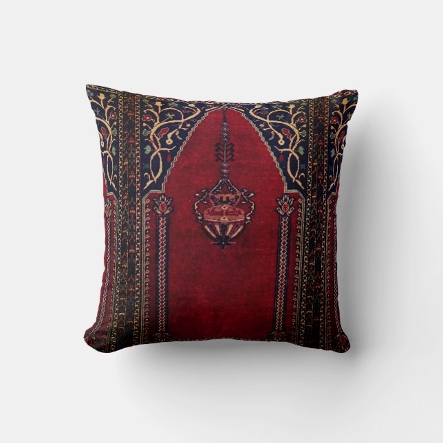Oriental Prayer Rug design no2 - Mosque motif Cushion (Front)