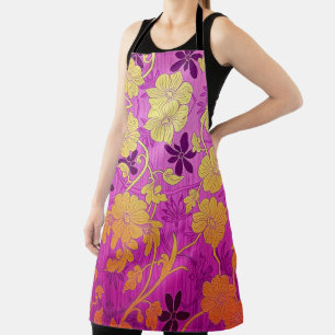 ORIENTAL Purple Pink Pattern - Apron