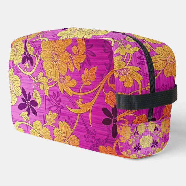 ORIENTAL Purple Pink Pattern - Toiletry Bag (Left Corner)