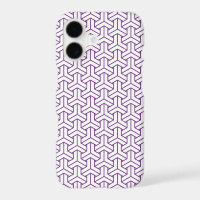 Oriental Purple White Ayame Japan Bishamon Pattern