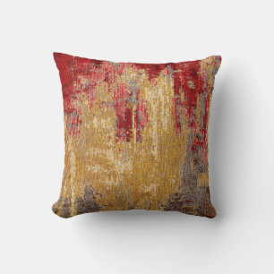 Oriental red-gold carpet texture. cushion
