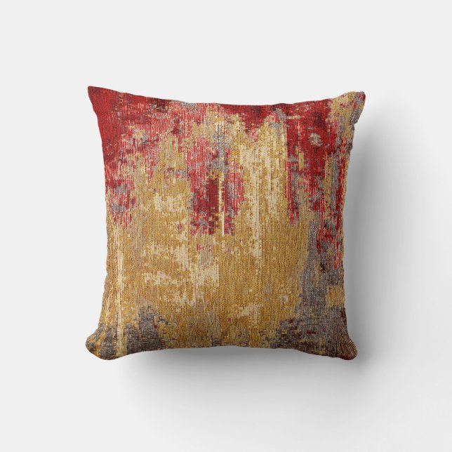 Oriental red-gold carpet texture. cushion (Front)