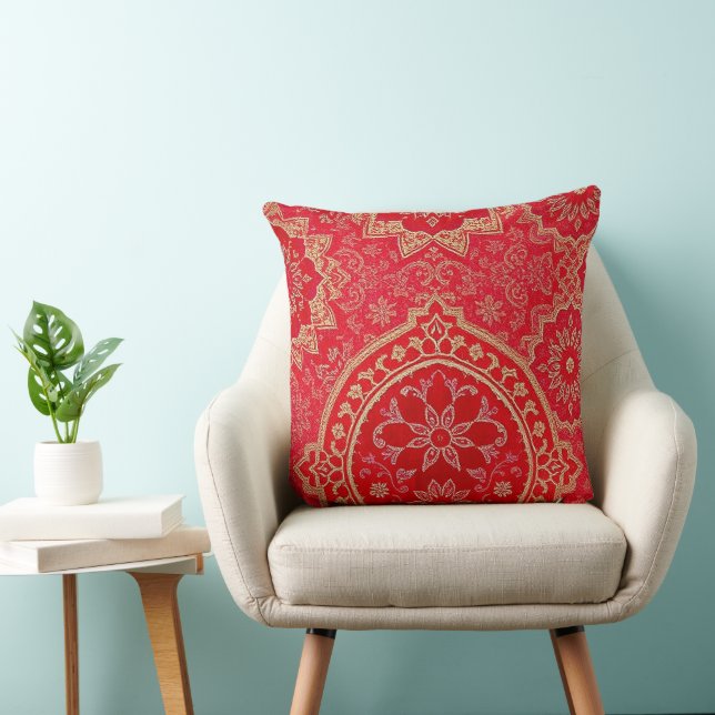 ORIENTAL Red Golden Pattern - Pillow (Chair)