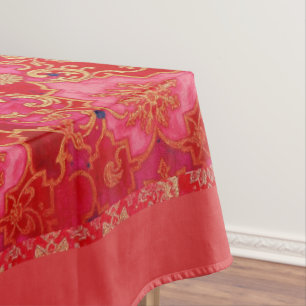 ORIENTAL Red Golden Pattern - Tablecloth