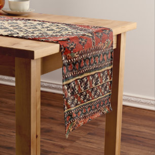 Oriental red runner pattern