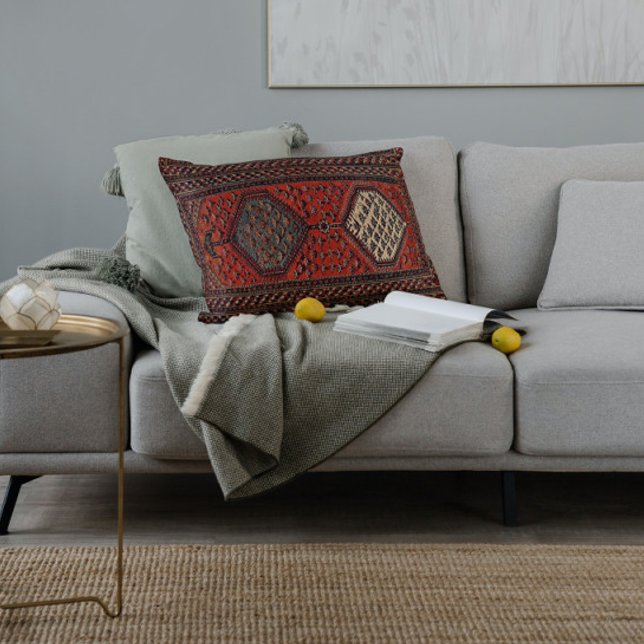 Oriental red runner pattern no2 lumbar cushion (Creator Uploaded)