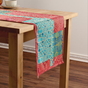ORIENTAL Red Turquoise - Tablecloth, Runner