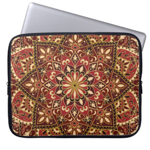 Oriental Red: Vintage Floral Carpet Laptop Sleeve