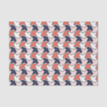 Oriental Red White Blue Geometric Arrows Art