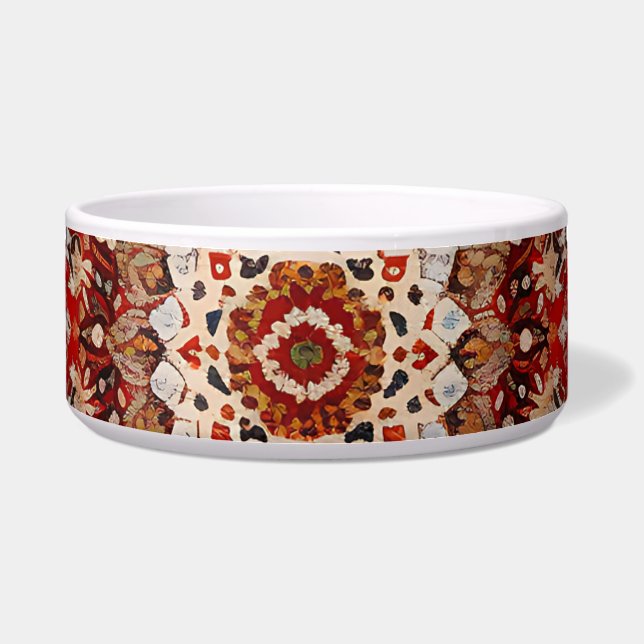 Oriental Retro Persian Pattern Red Cream Blue (Front)