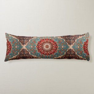Oriental Retro Persian Pattern Red Cream Blue Body Cushion