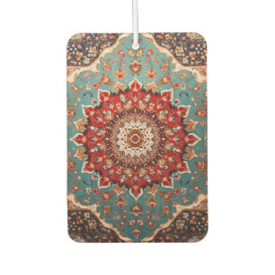 Oriental Retro Persian Pattern Red Cream Blue Car Air Freshener