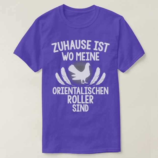 Oriental roller pigeon fancier pigeon feather 7 T-Shirt (Design Front)
