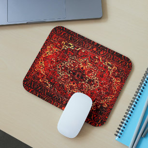 Oriental rug - bold design in  warm colours  mouse pad