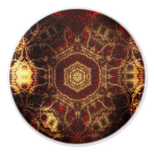 Oriental Rug  Ceramic Knob