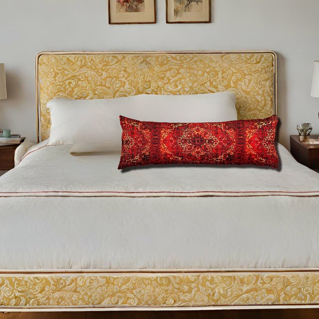 Oriental rug design in  dark red body cushion (Creator Uploaded)