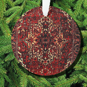 Oriental rug design in  dark red  ornament