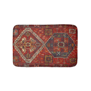 Oriental rug design in  red and blue