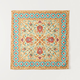 Oriental rug, floral ornamental pattern. tapestry